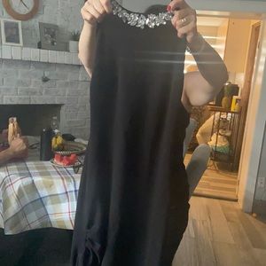 Black long classy dress with a slit